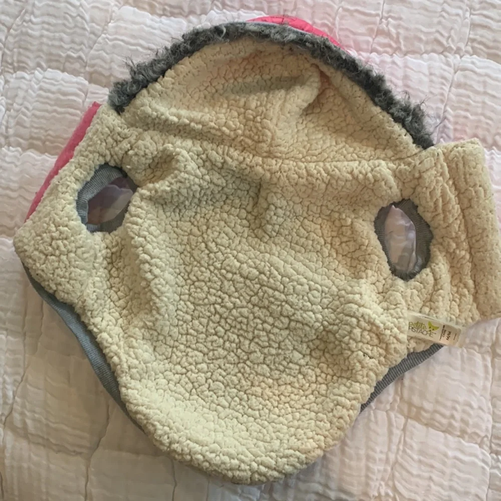 GUC pink winter dog coat, size medium